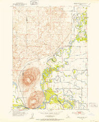 Menan Buttes Idaho Historical topographic map, 1:24000 scale, 7.5 X 7.5 Minute, Year 1951