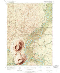 Menan Buttes Idaho Historical topographic map, 1:24000 scale, 7.5 X 7.5 Minute, Year 1951
