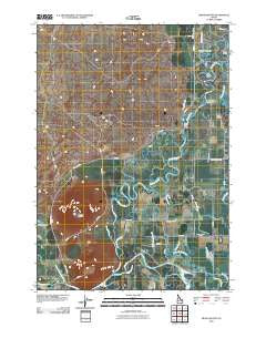 Menan Buttes Idaho Historical topographic map, 1:24000 scale, 7.5 X 7.5 Minute, Year 2010