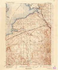 Michaud Idaho Historical topographic map, 1:62500 scale, 15 X 15 Minute, Year 1937