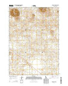Middle Butte Idaho Current topographic map, 1:24000 scale, 7.5 X 7.5 Minute, Year 2013