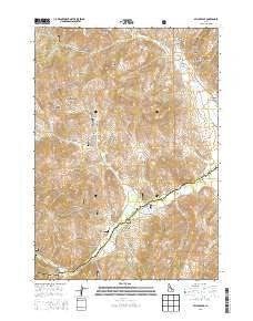 Miller Peak Idaho Current topographic map, 1:24000 scale, 7.5 X 7.5 Minute, Year 2013
