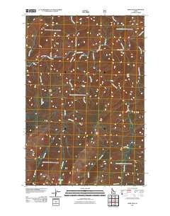 Mink Peak Idaho Historical topographic map, 1:24000 scale, 7.5 X 7.5 Minute, Year 2011