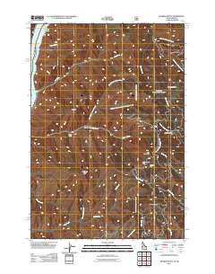Monroe Butte Idaho Historical topographic map, 1:24000 scale, 7.5 X 7.5 Minute, Year 2011