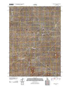 Mosby Butte Idaho Historical topographic map, 1:24000 scale, 7.5 X 7.5 Minute, Year 2010