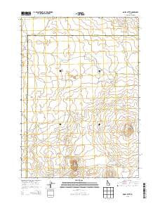 Mosby Butte Idaho Current topographic map, 1:24000 scale, 7.5 X 7.5 Minute, Year 2013