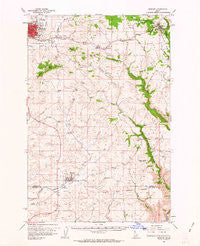 Moscow Idaho Historical topographic map, 1:62500 scale, 15 X 15 Minute, Year 1961