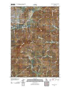 Moscow East Idaho Historical topographic map, 1:24000 scale, 7.5 X 7.5 Minute, Year 2010