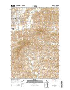 Moscow East Idaho Current topographic map, 1:24000 scale, 7.5 X 7.5 Minute, Year 2013