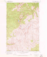 Mount Roothaan Idaho Historical topographic map, 1:24000 scale, 7.5 X 7.5 Minute, Year 1967