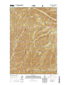Mount George Idaho Current topographic map, 1:24000 scale, 7.5 X 7.5 Minute, Year 2013