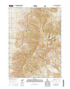 Mount Harrison Idaho Current topographic map, 1:24000 scale, 7.5 X 7.5 Minute, Year 2013
