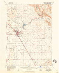 Mountain Home Idaho Historical topographic map, 1:62500 scale, 15 X 15 Minute, Year 1956