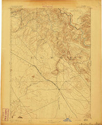Mountain Home Idaho Historical topographic map, 1:125000 scale, 30 X 30 Minute, Year 1893