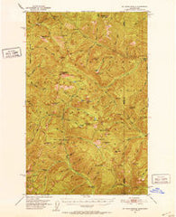 Mt Pend Oreille Idaho Historical topographic map, 1:62500 scale, 15 X 15 Minute, Year 1951