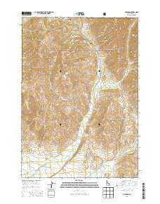 Muldoon Idaho Current topographic map, 1:24000 scale, 7.5 X 7.5 Minute, Year 2013