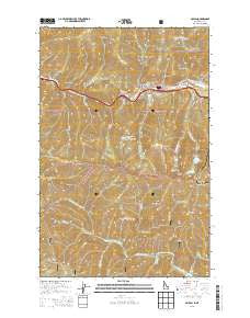 Mullan Idaho Current topographic map, 1:24000 scale, 7.5 X 7.5 Minute, Year 2013