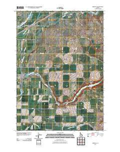 Newdale Idaho Historical topographic map, 1:24000 scale, 7.5 X 7.5 Minute, Year 2010