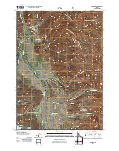 Obsidian Idaho Historical topographic map, 1:24000 scale, 7.5 X 7.5 Minute, Year 2011