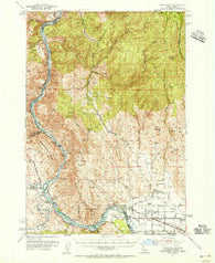 Olds Ferry Idaho Historical topographic map, 1:62500 scale, 15 X 15 Minute, Year 1952