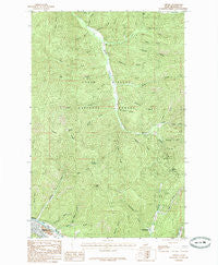 Osburn Idaho Historical topographic map, 1:24000 scale, 7.5 X 7.5 Minute, Year 1985