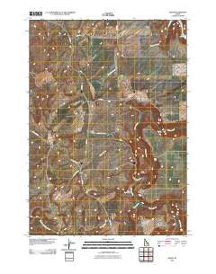Ozone Idaho Historical topographic map, 1:24000 scale, 7.5 X 7.5 Minute, Year 2010