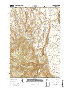 Packsaddle Lake Idaho Current topographic map, 1:24000 scale, 7.5 X 7.5 Minute, Year 2013