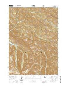 Palisades Peak Idaho Current topographic map, 1:24000 scale, 7.5 X 7.5 Minute, Year 2015