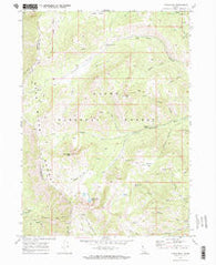 Paris Peak Idaho Historical topographic map, 1:24000 scale, 7.5 X 7.5 Minute, Year 1969