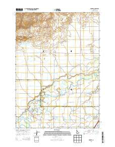 Parker Idaho Current topographic map, 1:24000 scale, 7.5 X 7.5 Minute, Year 2013