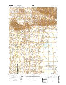 Plano Idaho Current topographic map, 1:24000 scale, 7.5 X 7.5 Minute, Year 2013