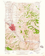 Pocatello Idaho Historical topographic map, 1:62500 scale, 15 X 15 Minute, Year 1937