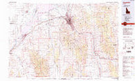Pocatello Idaho Historical topographic map, 1:100000 scale, 30 X 60 Minute, Year 1984