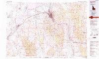 Pocatello Idaho Historical topographic map, 1:100000 scale, 30 X 60 Minute, Year 1984