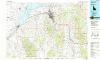 Pocatello Idaho Historical topographic map, 1:100000 scale, 30 X 60 Minute, Year 1984