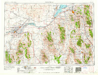 Pocatello Idaho Historical topographic map, 1:250000 scale, 1 X 2 Degree, Year 1958