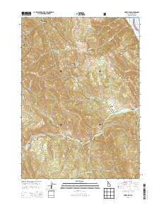 Poker Peak Idaho Current topographic map, 1:24000 scale, 7.5 X 7.5 Minute, Year 2013