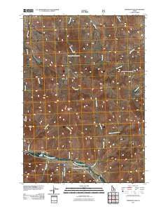 Porphyry Peak Idaho Historical topographic map, 1:24000 scale, 7.5 X 7.5 Minute, Year 2011