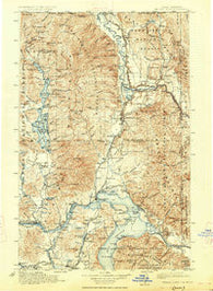 Priest Lake Idaho Historical topographic map, 1:250000 scale, 1 X 1 Degree, Year 1913