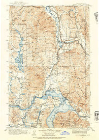 Priest Lake Idaho Historical topographic map, 1:250000 scale, 1 X 1 Degree, Year 1911