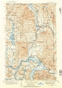 Priest Lake Idaho Historical topographic map, 1:250000 scale, 1 X 1 Degree, Year 1911