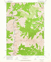 Puddin Mtn Idaho Historical topographic map, 1:24000 scale, 7.5 X 7.5 Minute, Year 1962