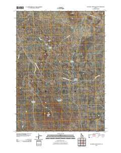 Quaking Aspen Butte Idaho Historical topographic map, 1:24000 scale, 7.5 X 7.5 Minute, Year 2010