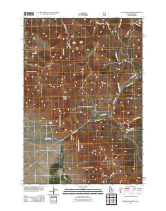 Reservoir Creek Idaho Historical topographic map, 1:24000 scale, 7.5 X 7.5 Minute, Year 2011