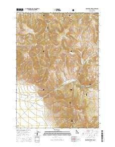 Reservoir Creek Idaho Current topographic map, 1:24000 scale, 7.5 X 7.5 Minute, Year 2014