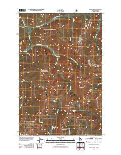 Rhodes Peak Idaho Historical topographic map, 1:24000 scale, 7.5 X 7.5 Minute, Year 2011