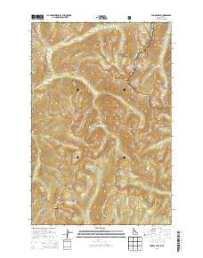 Rhodes Peak Idaho Current topographic map, 1:24000 scale, 7.5 X 7.5 Minute, Year 2013