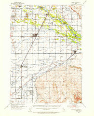 Rigby Idaho Historical topographic map, 1:62500 scale, 15 X 15 Minute, Year 1950
