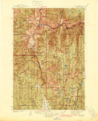 Riggins Idaho Historical topographic map, 1:125000 scale, 30 X 30 Minute, Year 1945