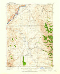 Rockland Idaho Historical topographic map, 1:62500 scale, 15 X 15 Minute, Year 1934